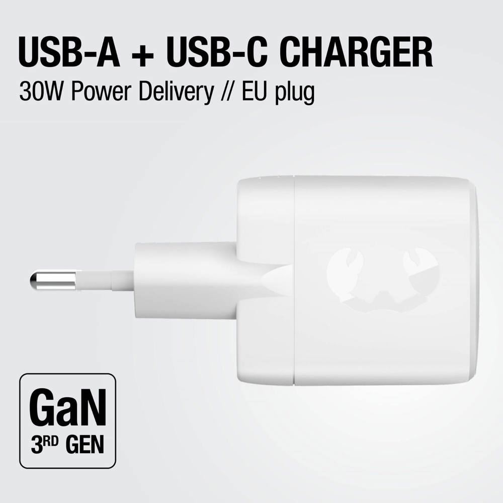 Fresh 'n Rebel 30W Schnellladegerät GaN USB-C &amp; USB-A