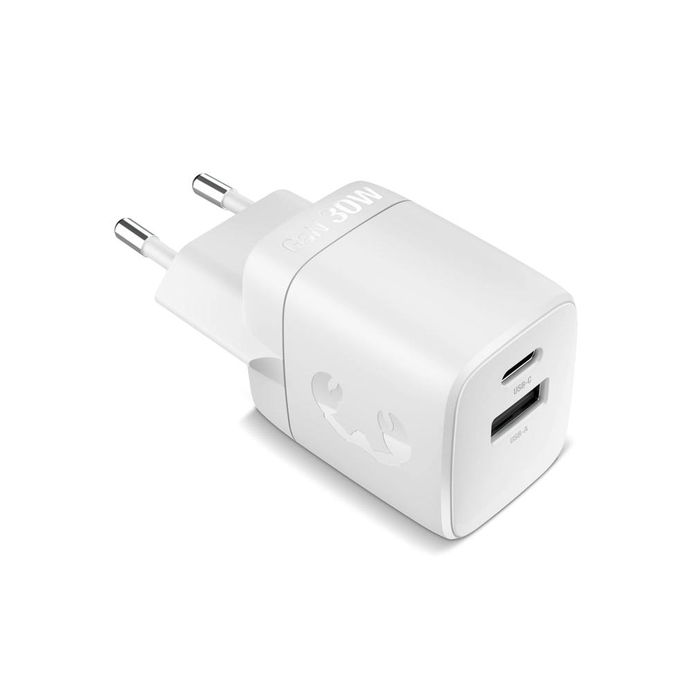 Fresh 'n Rebel 30W Schnellladegerät GaN USB-C &amp; USB-A - Hellgrau